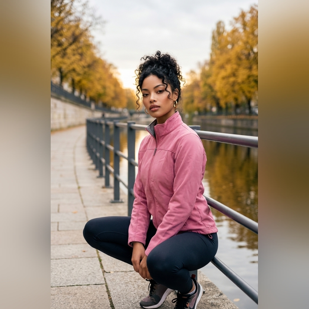 🌸 Pink Softshell Jacket XL – Lightweight Outdoor… - image 3